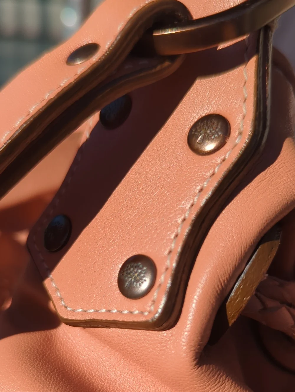 Mulberry | Rare 2010 Leah Slouch Hobo Bag Leather Apricot Rose Gold Hardware